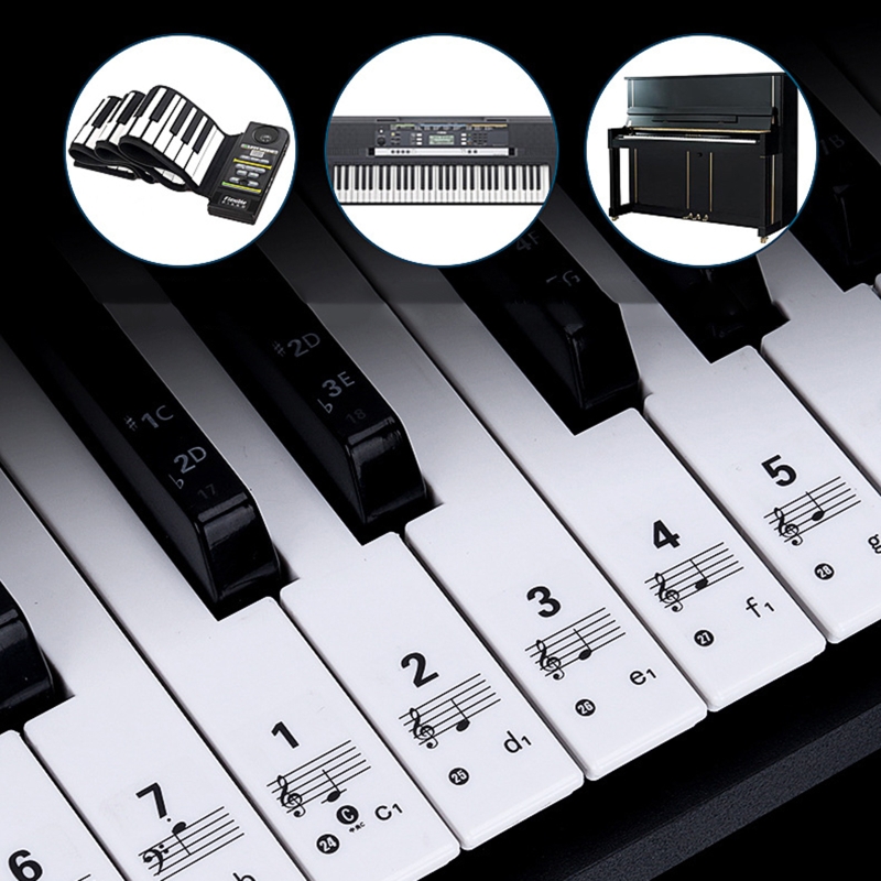 Keyboard Piano 61 Key - Transparent Removable Piano Keyboard Stickers Thin