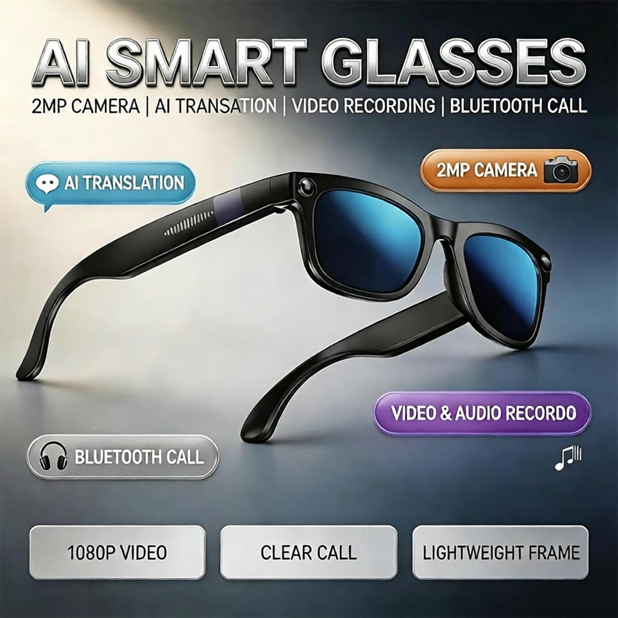 New AI Bluetooth Smart Glasses - огляд і ціна Audio Music Voice
