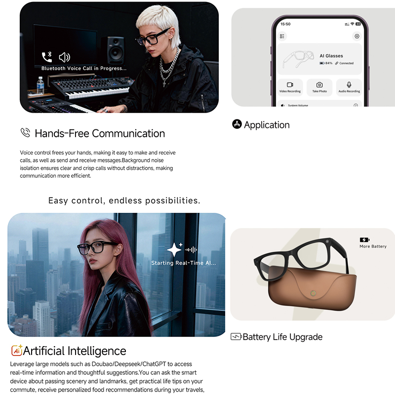 2026 AI smart Glasses HD 800W  - огляд і ціна Audio Music Voice