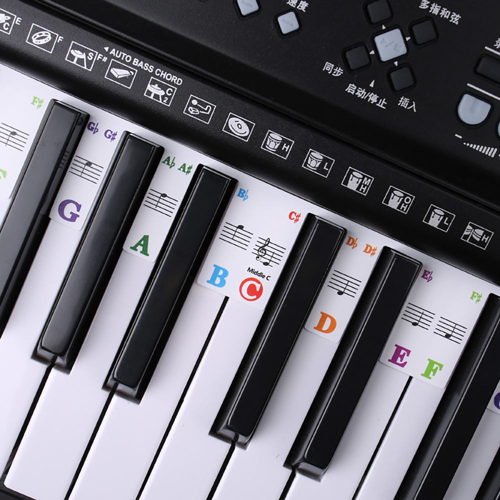 Piano Keyboard Stickers 88/61  - огляд і ціна Keyboard Piano 61 Key