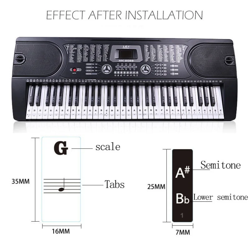 1PC Piano Training Stickers Fo - огляд і ціна Keyboard Piano 61 Key