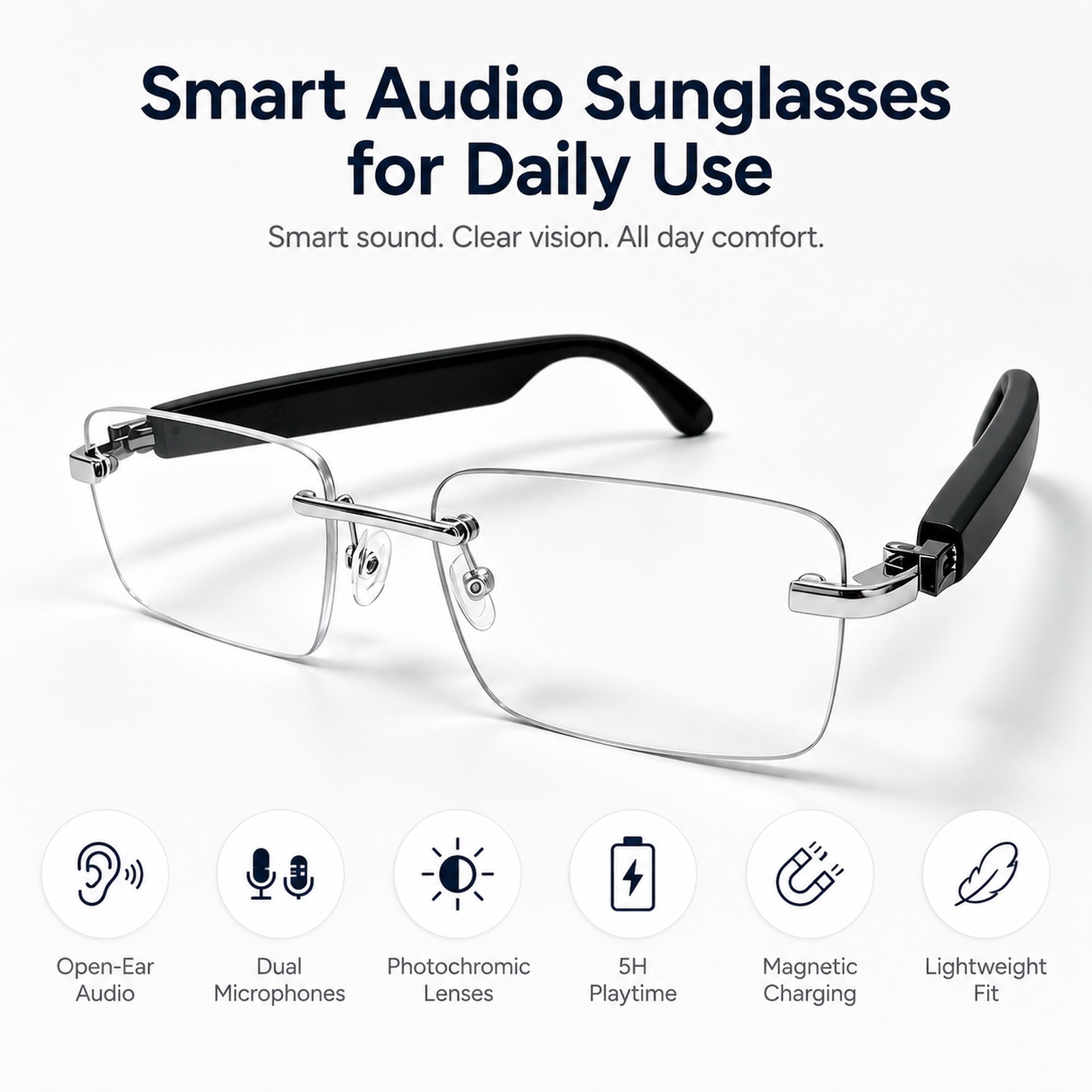 Bluetooth Smart Sunglasses, Ph - огляд і ціна Audio Music Voice