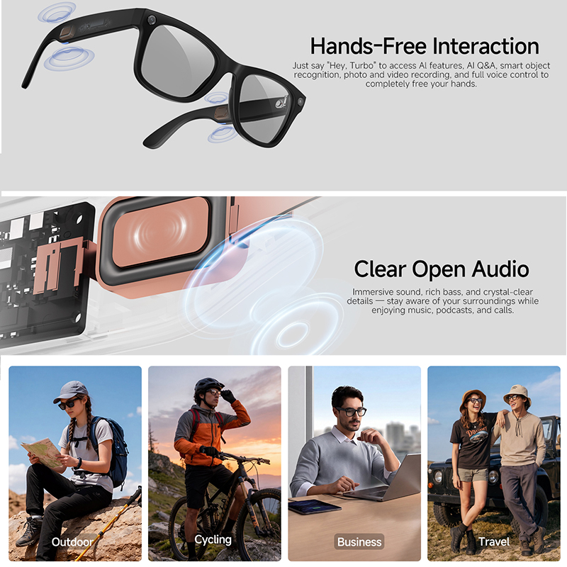 2026 New AI Smart Glasses 8MP  - огляд і ціна Audio Music Arabic