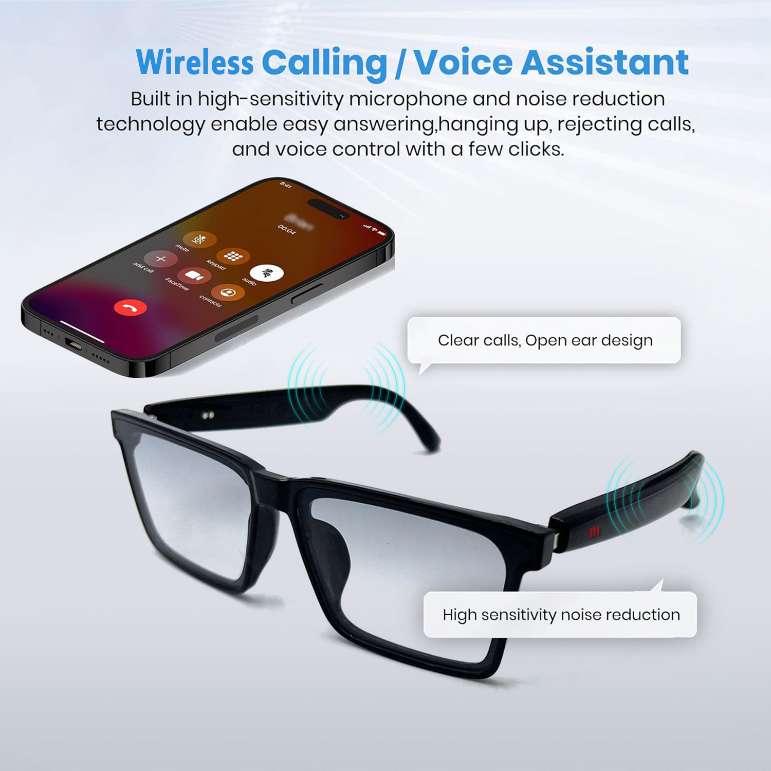 Smart Audio Glasses with Real- - огляд і ціна Audio Music Voice