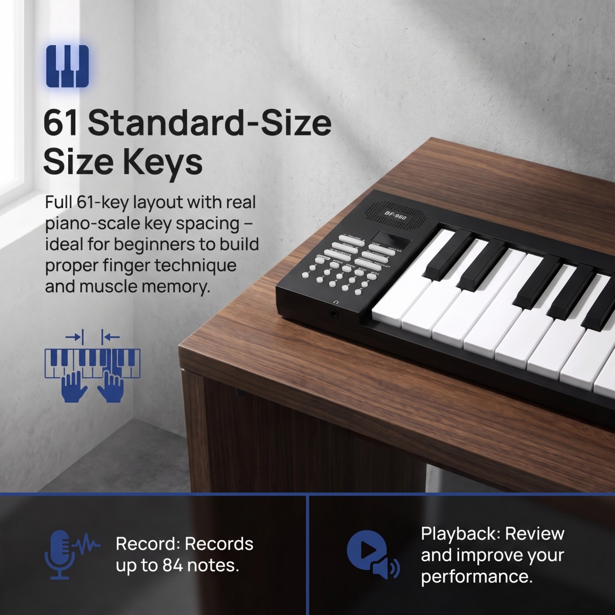 Miwayer Foldable Keyboard Pian - огляд і ціна Keyboard Piano 61 Key