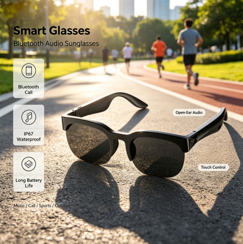 Bluetooth Audio Smart Glasses  - огляд і ціна Audio Music Voice