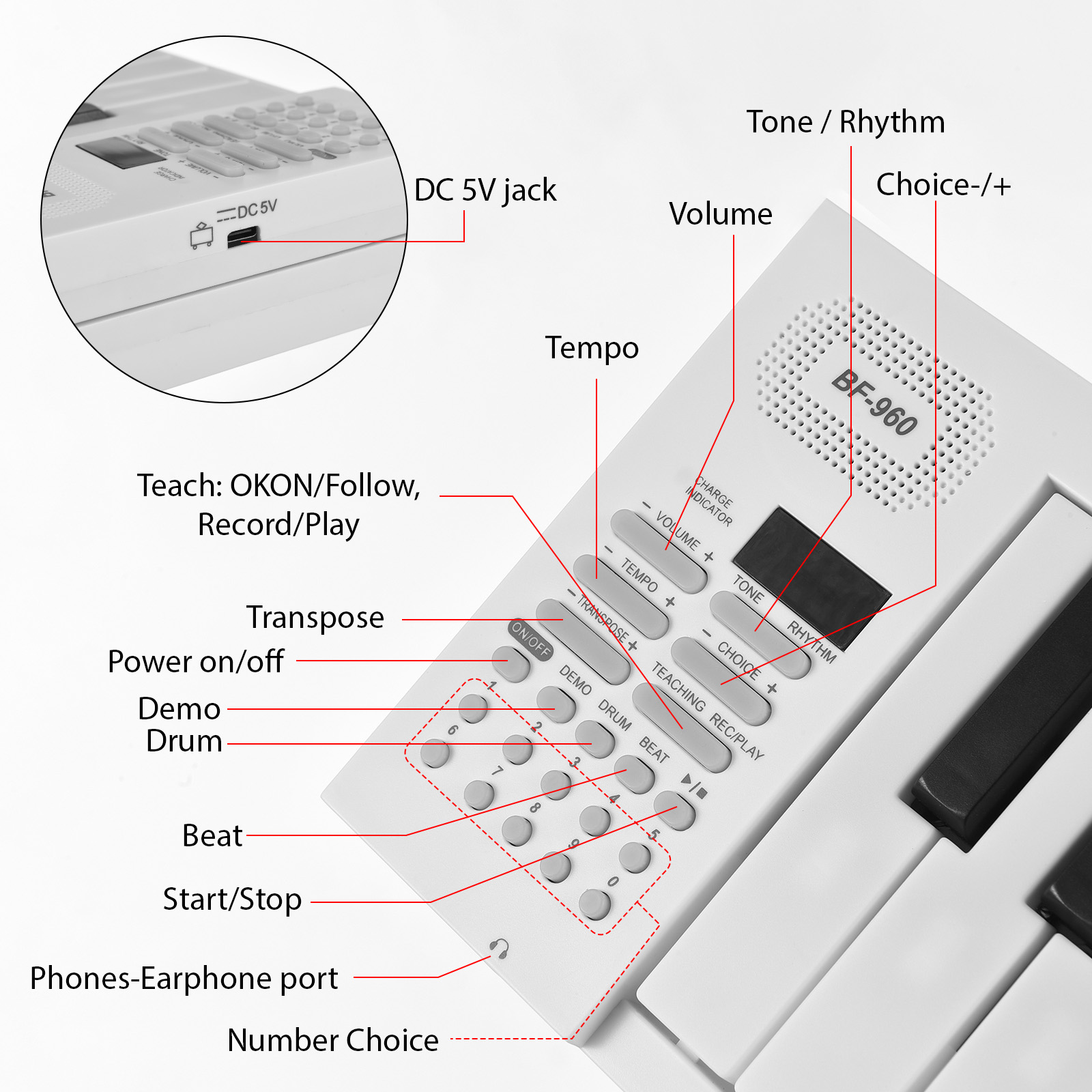 61-Key Foldable Electronic Pia - огляд і ціна Keyboard Piano 61 Key