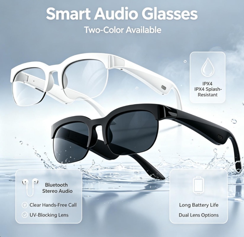 2 Colors Smart Audio Glasses B - огляд і ціна Audio Music Voice